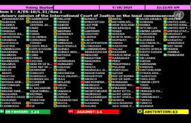 Asamblea General de ONU pide fin de ocupación israelí en Palestina