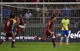 Venezuela y Brasil empatan 1-1 en la eliminatoria sudamericana para el mundial 2026