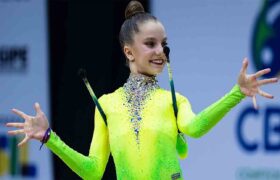 Jimena Domínguez se corona campeona del Suramericano Junior de gimnasia en Brasil