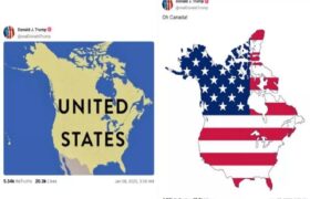 Trump publica mapas de EEUU con Canadá anexionado