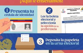 Conoce los pasos para votar en la primera Consulta Popular Nacional 2025