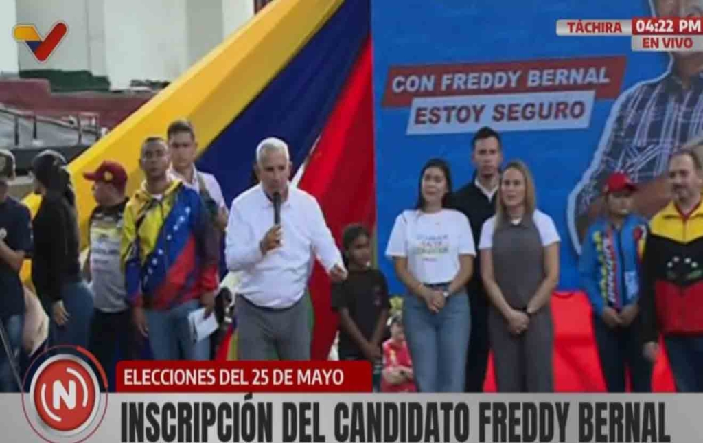Freddy Bernal inscribió su candidatura a la reelección ante el CNE