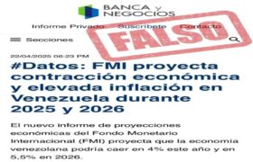 Venezuela desmiente fake news sobre “proyecciones” del FMI