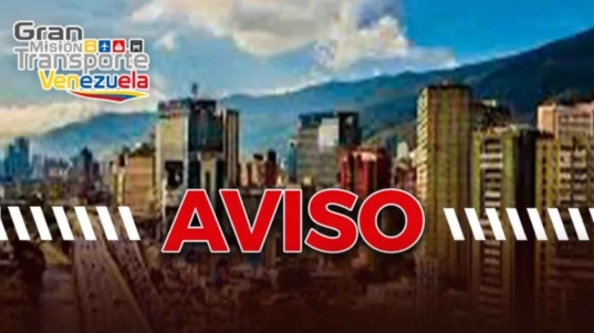 Aviso misión transporte