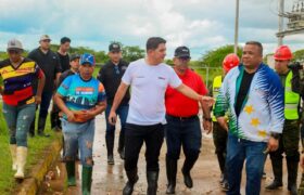 Autoridades inspeccionan Subestación Eléctrica de Camaguán ante crecida del río