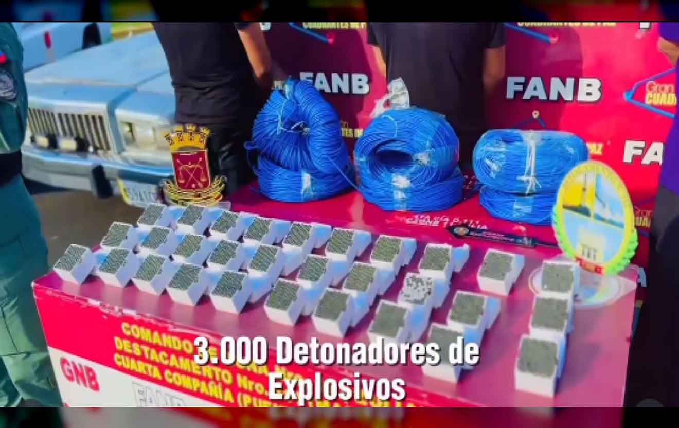 Explosivos incautados en Zulia