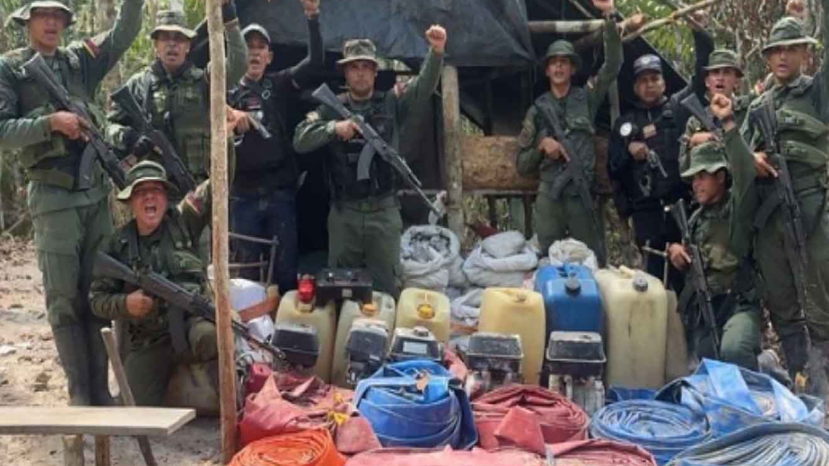 FANB desmanteló nuevo campamento de minería ilegal en Amazonas