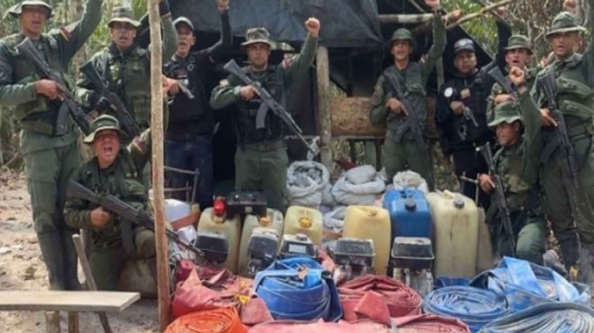 FANB desmanteló nuevo campamento de minería ilegal en Amazonas