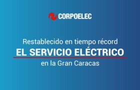 En medio de fuertes precipitaciones, CORPOELEC restablece servicio en la Gran Caracas