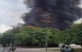 Controlado incendio en empresa procesadora de químicos en Los Guayos