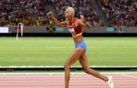 Yulimar Rojas por la clasificación a la final en el Mundial de Atletismo de Tokio