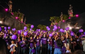 Paseo Las Heroínas se ilumina en respaldo a la erradicación de la violencia de género