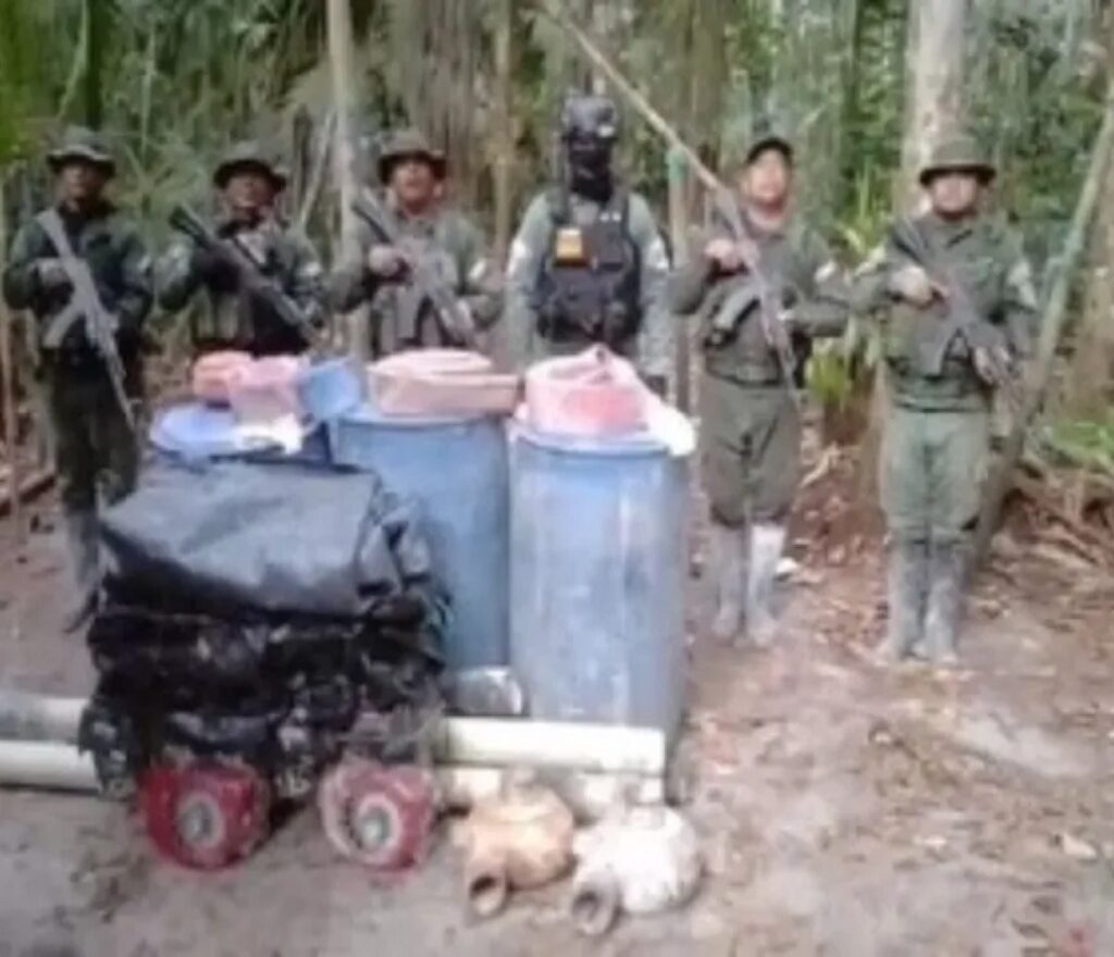 Destruyen materiales y equipos mineros ilegales en Amazonas