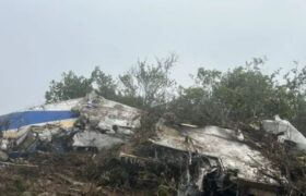 Primeras imágenes del avión accidentado en Colombia