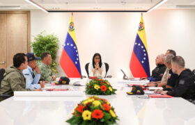 Presidenta (E) Delcy Rodríguez evalúa con su equipo de trabajo planes en materia de Seguridad Ciudadana