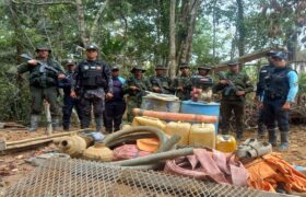 FANB destruye campamentos y materiales de minería ilegal en Amazonas