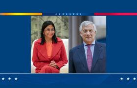 Presidenta (E) Delcy Rodríguez sostuvo diálogo telefónico con el ministro de Asuntos Exteriores de Italia, Antonio Tajani