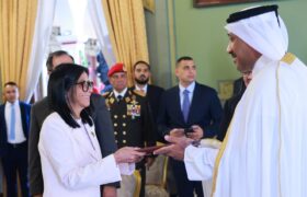 Presidenta(E) Rodríguez recibe Cartas Credenciales del embajador de Qatar ante Venezuela