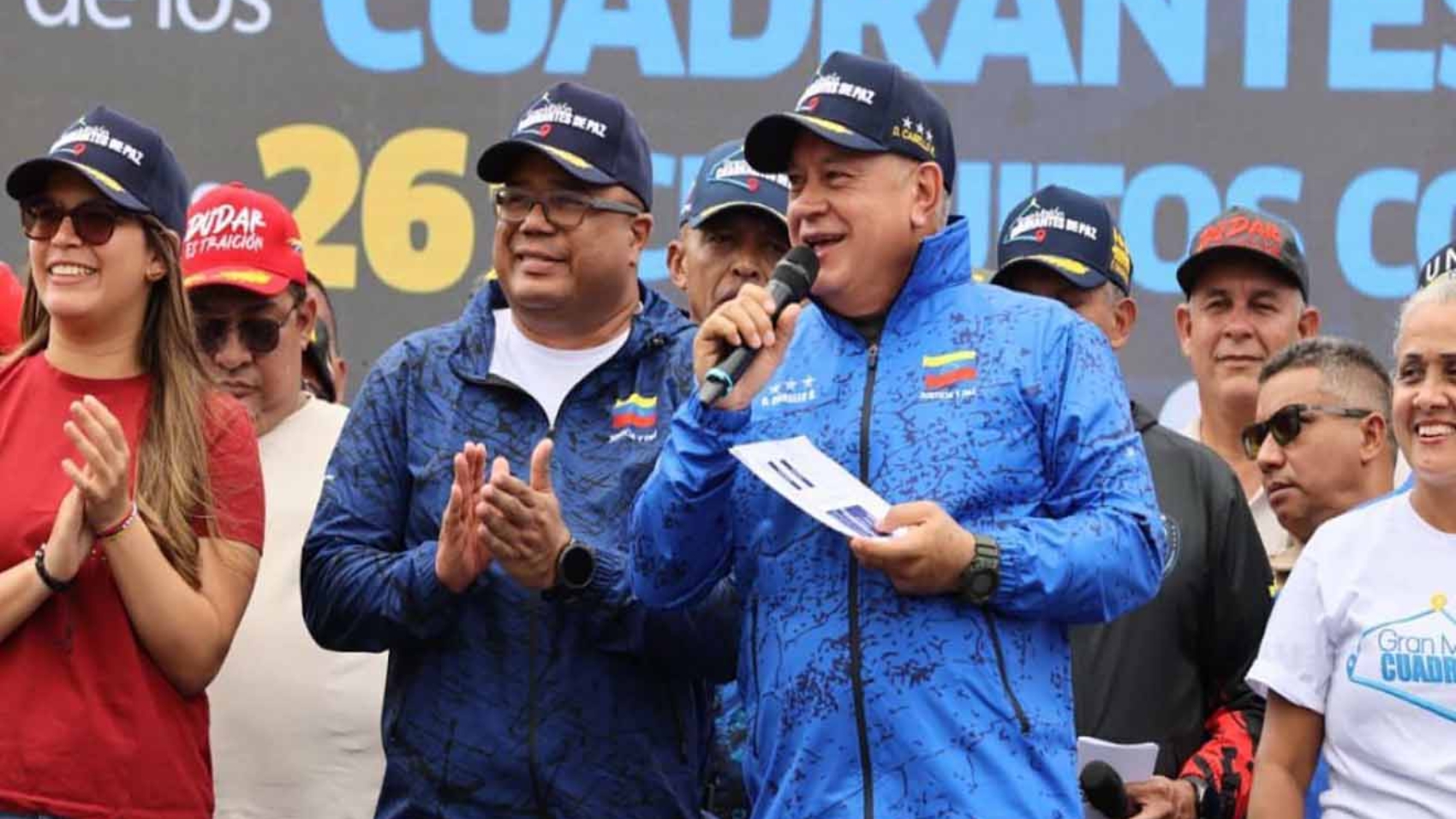 Cabello- 70% del territorio nacional cuenta con sus Cuadrante de Paz