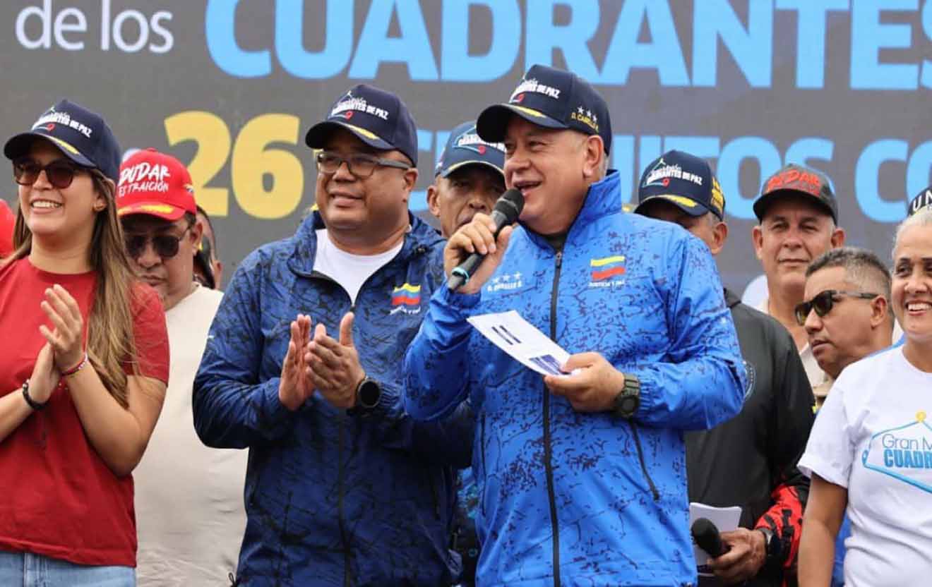 Cabello- 70% del territorio nacional cuenta con sus Cuadrante de Paz
