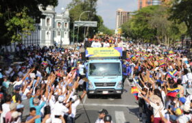 Presidenta Encargada llegó al estado Aragua con la caravana de la Gran Peregrinación por el cese de las sanciones y la paz de Venezuela