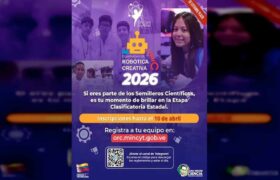 Gabriela Jiménez: Este viernes culminan inscripciones de las Olimpiadas de Robótica Creativa 2026