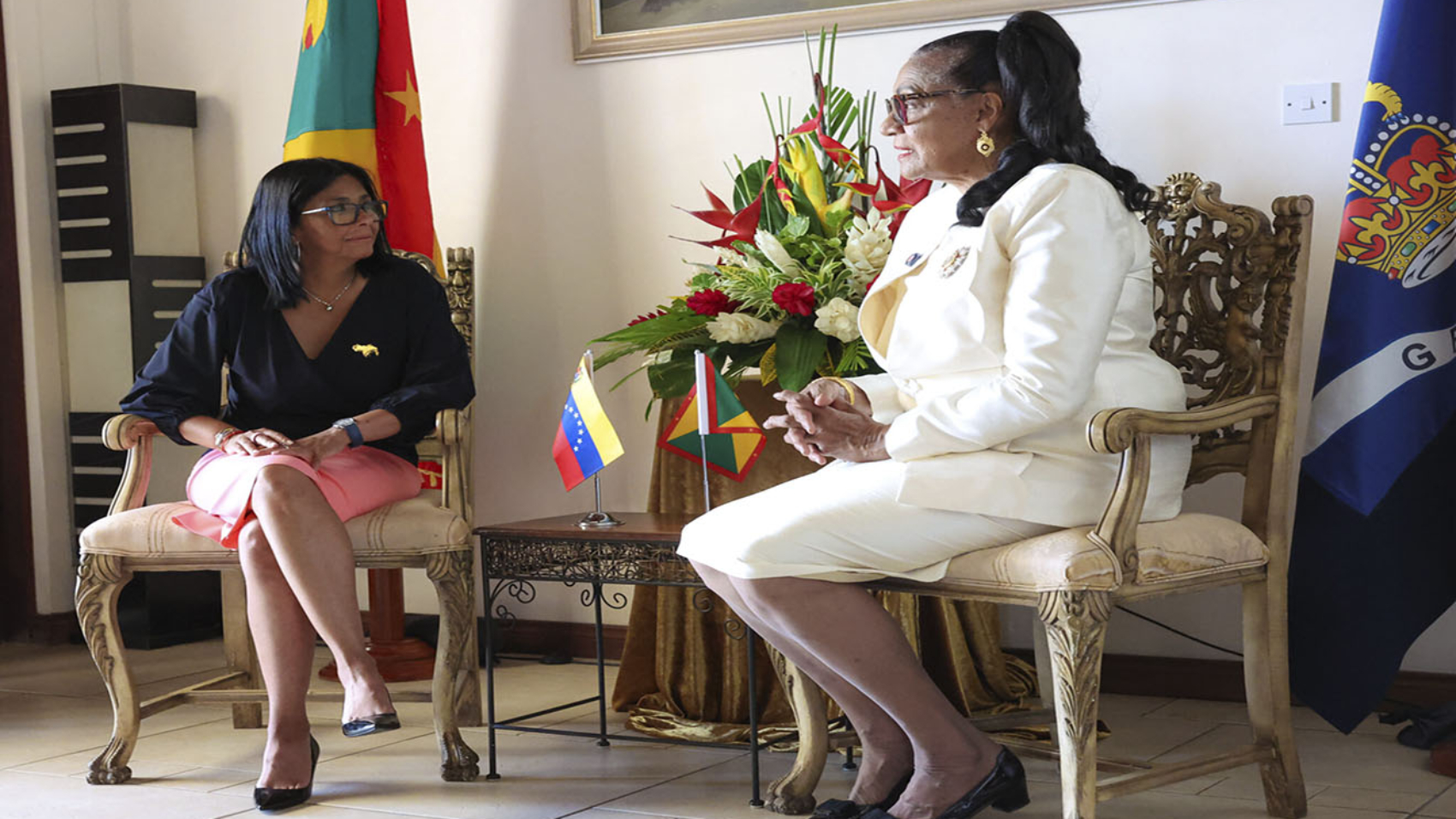 Presidenta Encargada se reúne con la Gobernadora General de Grenada para consolidar mapa de cooperación bilateral