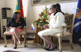 Presidenta (E) Delcy Rodríguez se reúne con la Gobernadora General de Grenada