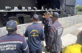 Bomberos supervisan protocolos de seguridad para concierto en la Base Aérea La Carlota