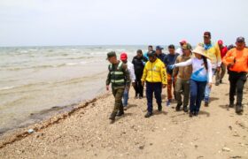 Inspección en Sucre mide impacto del derrame de crudo de Trinidad y Tobago