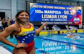 ​¡Histórico! Venezolana Lismar Lyon pulveriza récord nacional de 100m mariposa