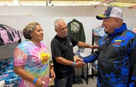 Diosdado Cabello visitó el campamento temporal del CEIN Ambrosio Plaza en Guarenas