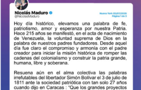 Presidente Maduro: Que nuestro amor por Venezuela sea unión, reconstrucción y bien común