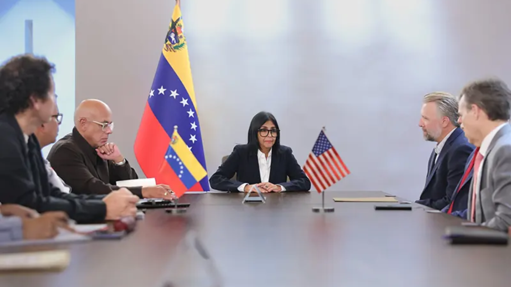 Delcy y delegación de EEUU agricultura y Protección Civil