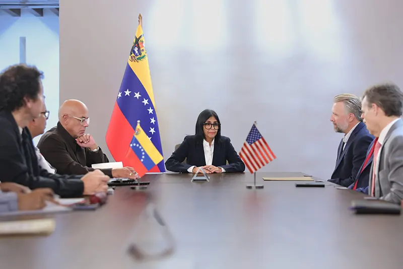 Delcy y delegación de EEUU agricultura y Protección Civil