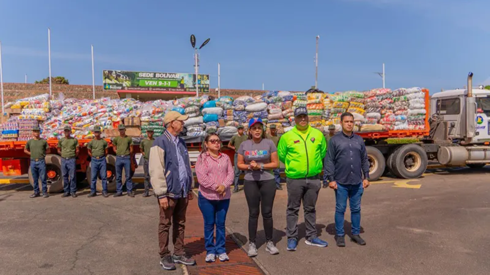 Envio ayuda desde Bolivar 1600 ton