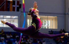 La gimnasta venezolana Jimena Domínguez por el cupo a Los Ángeles 2028