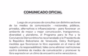 Programa para la Paz y la Convivencia Democrática solicita levantar restricciones a medios