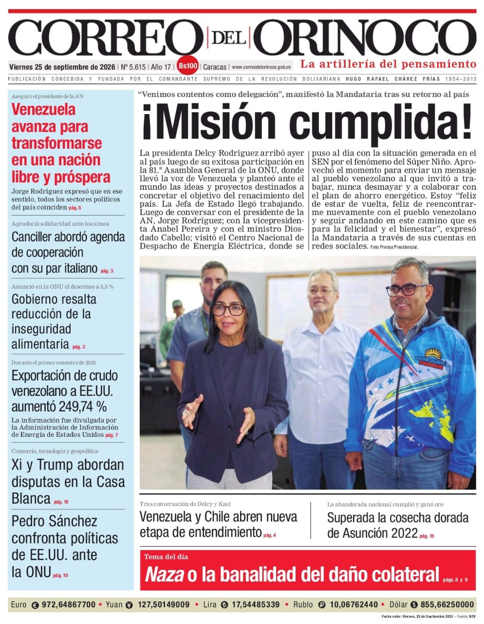 Edición Impresa Correo del Orinoco N° 5.615