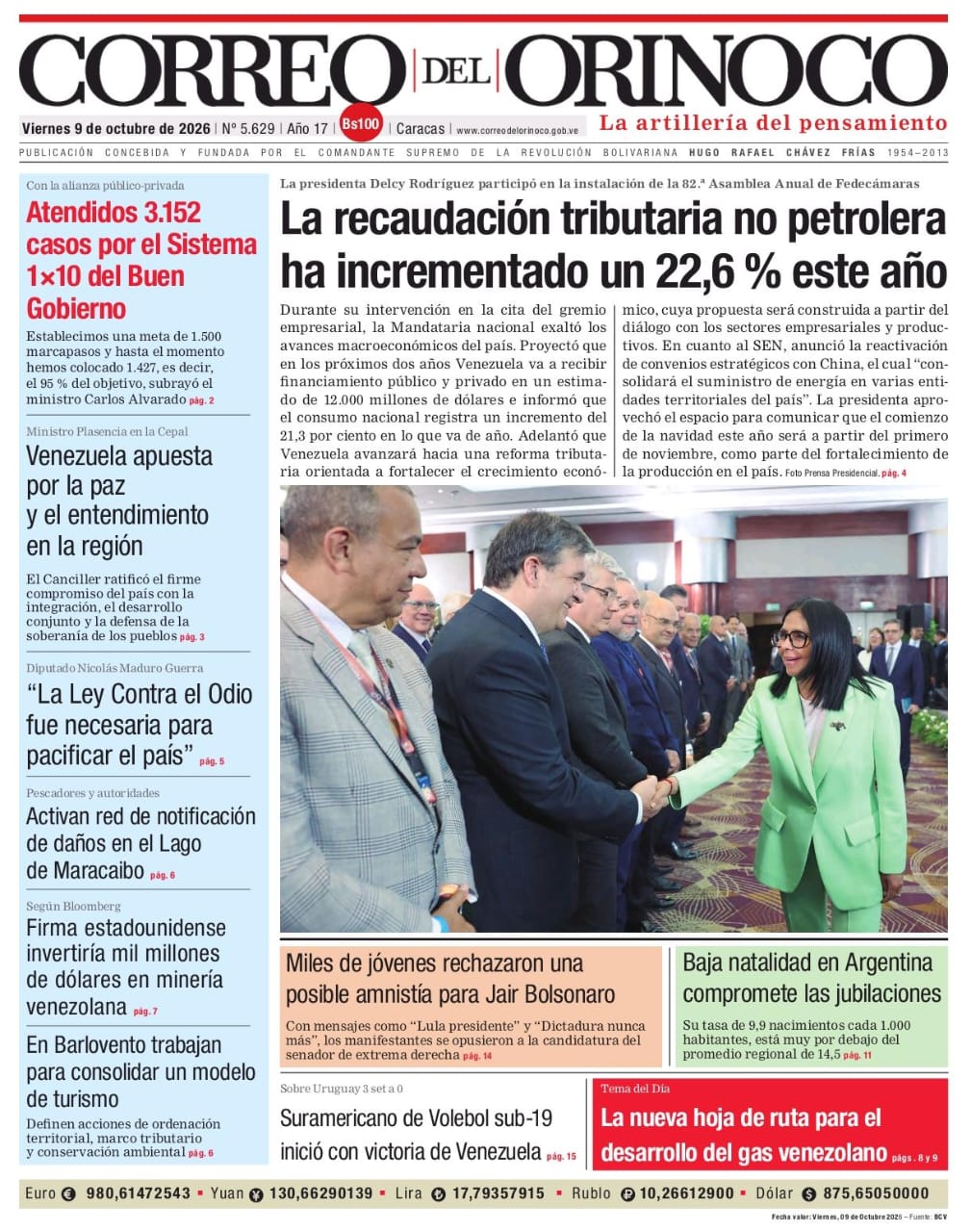 Edición Impresa Correo del Orinoco N° 5.629